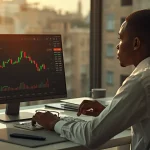 Jeune Africain qui investit en bourse depuis l'Afrique francophone via la BRVM sur son ordinateur