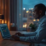 Jeune investisseur africain qui consulte les cours de la BRVM sur son ordinateur pour investir en bourse en 2026