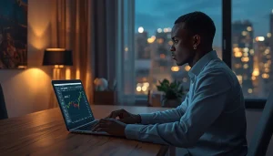 Jeune investisseur africain qui consulte les cours de la BRVM sur son ordinateur pour investir en bourse en 2026