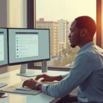 Entrepreneur africain comparant Obsidian et Notion sur son ordinateur pour gérer ses connaissances en 2026