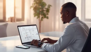 Jeune entrepreneur africain automatisant le booking clients avec Claude AI Agents pour générer 200k FCFA par mois
