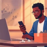 Entrepreneur ivoirien faisant du dropshipping Jumia Express depuis Abidjan