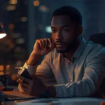 Jeune Ivoirien tenant un Ledger Nano pour sécuriser sa crypto depuis Abidjan