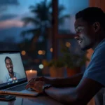 Freelance ivoirien qui prépare sa mission pour travailler pour des clients français depuis Abidjan