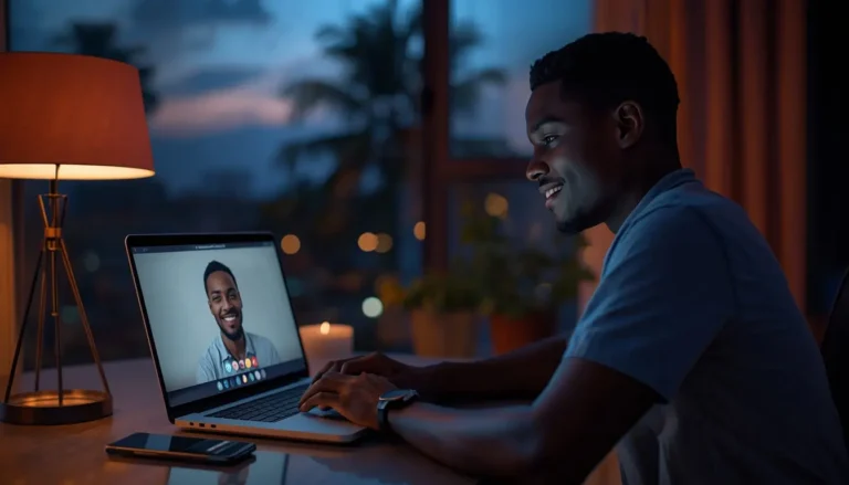 Freelance ivoirien qui prépare sa mission pour travailler pour des clients français depuis Abidjan